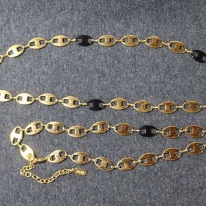 JBK Jackie Camrose &Kross gold and black Mariner Link Necklace